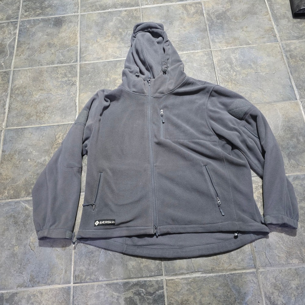 Baerskin Tactical Fleece Hoodie Mens 3XL Grey Full Zip Jacket